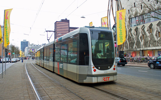 Rotterdam RET Citadis Trams - Photo: ©2010 Ian Boyle - www.simplompc.co.uk - Simplon Postcards