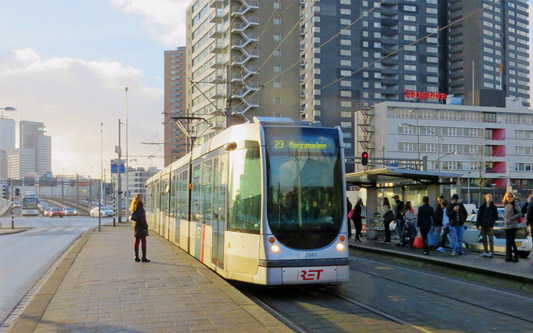 Rotterdam RET Citadis Trams - Photo: ©2014 Ian Boyle - www.simplompc.co.uk - Simplon Postcards