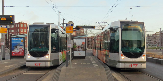 Rotterdam RET Citadis Trams - Photo: ©2014 Ian Boyle - www.simplompc.co.uk - Simplon Postcards