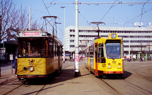 Rotterdam RET ZGT Trams - Photo: ©1997 Ian Boyle - www.simplompc.co.uk - Simplon Postcards