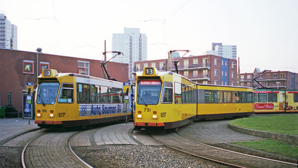 Rotterdam RET ZGT Trams - Photo: ©1997 Ian Boyle - www.simplompc.co.uk - Simplon Postcards