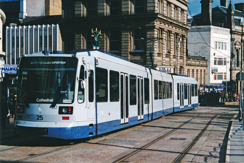 SHEFFIELD SUPERTRAM - Photo: ©1996 Ian Boyle - www.simplompc.co.uk - Simplon Postcards