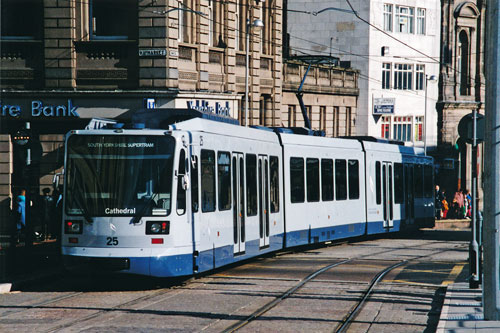 SHEFFIELD SUPERTRAM - Photo: ©1996 Ian Boyle - www.simplompc.co.uk - Simplon Postcards