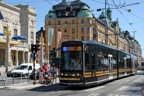 Stockholm Trams - Photo: ©2011 David Pennock - www.simplompc.co.uk - Simplon Postcards