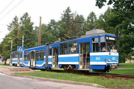 Tallinn Tatra KT4 tram - www.simplonpc.co.uk - Photo: © Ian Boyle, August 8th 2007