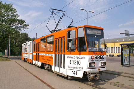 Tallinn Tatra KT4 tram - www.simplonpc.co.uk - Photo: © Ian Boyle, August 8th 2007