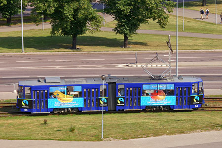 Tallinn Tatra KT4 tram - www.simplonpc.co.uk - Photo: © Ian Boyle, August 8th 2007