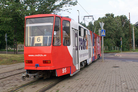 Tallinn Tatra KT4 tram - www.simplonpc.co.uk - Photo: © Ian Boyle, August 8th 2007