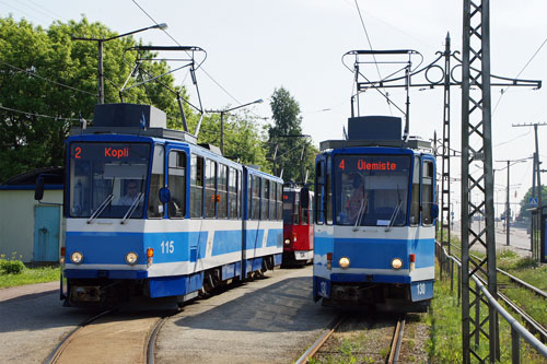 Tallinn Tatra KT4 tram - www.simplonpc.co.uk - Photo: 2013 Ian Boyle