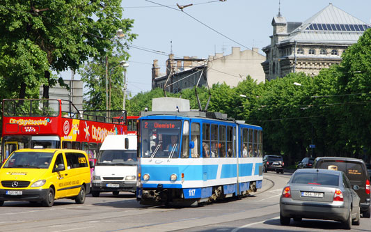 Tallinn Tatra KT4 tram - www.simplonpc.co.uk - Photo: 2013 Ian Boyle