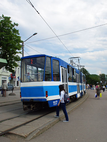 Tallinn Tatra KT4 tram - www.simplonpc.co.uk - Photo: 2013 Ian Boyle