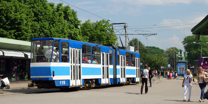 Tallinn Tatra KT4 tram - www.simplonpc.co.uk - Photo: 2013 Ian Boyle