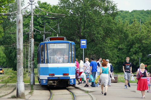 Tallinn Tatra KT4 tram - www.simplonpc.co.uk - Photo: 2013 Ian Boyle