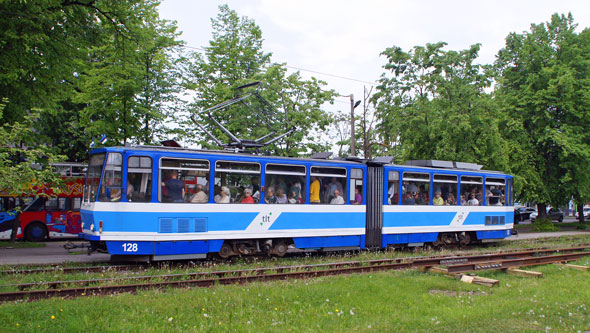 Tallinn Tatra KT4 tram - www.simplonpc.co.uk - Photo: 2013 Ian Boyle