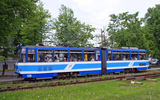 Tallinn Tatra KT4 tram - www.simplonpc.co.uk - Photo: 2013 Ian Boyle