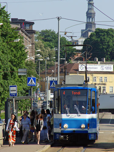 Tallinn Tatra KT4 tram - www.simplonpc.co.uk - Photo: 2013 Ian Boyle