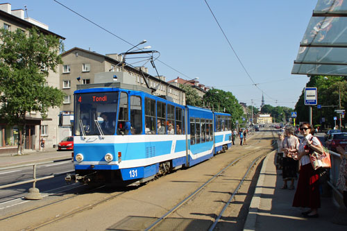 Tallinn Tatra KT4 tram - www.simplonpc.co.uk - Photo: 2013 Ian Boyle