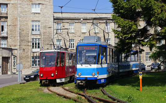 Tallinn Tatra KT4 tram - www.simplonpc.co.uk - Photo: 2013 Ian Boyle