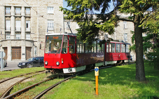 Tallinn Tatra KT4 tram - www.simplonpc.co.uk - Photo: 2013 Ian Boyle