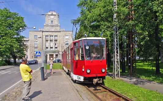 Tallinn Tatra KT4 tram - www.simplonpc.co.uk - Photo: 2013 Ian Boyle