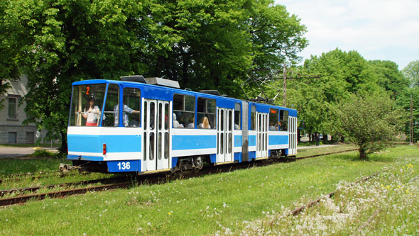 Tallinn Tatra KT4 tram - www.simplonpc.co.uk - Photo: 2013 Ian Boyle