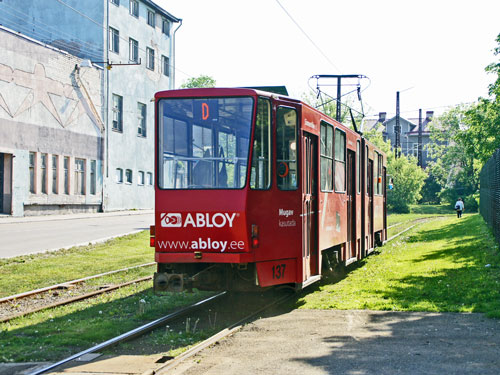 Tallinn Tatra KT4 tram - www.simplonpc.co.uk - Photo: 2013 Ian Boyle