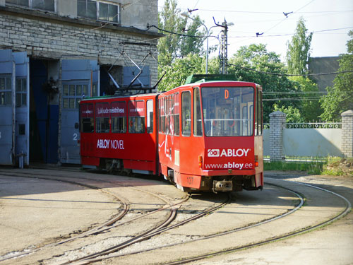 Tallinn Tatra KT4 tram - www.simplonpc.co.uk - Photo: 2013 Ian Boyle