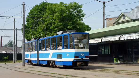 Tallinn Tatra KT4 tram - www.simplonpc.co.uk - Photo: 2013 Ian Boyle