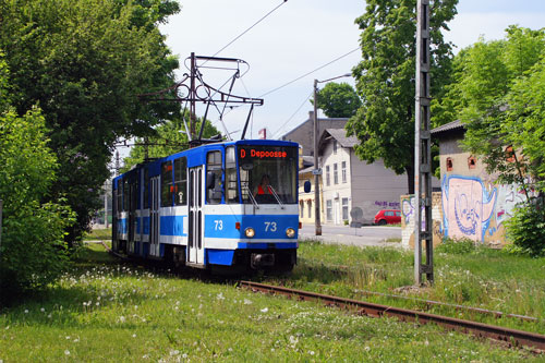 Tallinn Tatra KT4 tram - www.simplonpc.co.uk - Photo: 2013 Ian Boyle