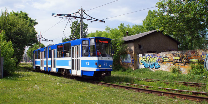 Tallinn Tatra KT4 tram - www.simplonpc.co.uk - Photo: 2013 Ian Boyle