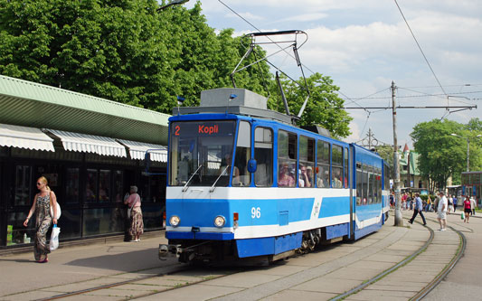 Tallinn Tatra KT4 tram - www.simplonpc.co.uk - Photo: 2013 Ian Boyle