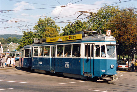 Zurich Trams - www.simplonpc.co.uk - Photo: ©1988 Ian Boyle