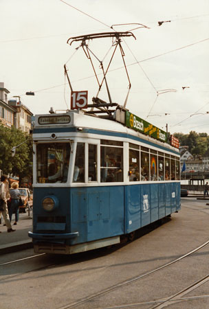 Zurich Trams - www.simplonpc.co.uk - Photo: ©1985 Ian Boyle