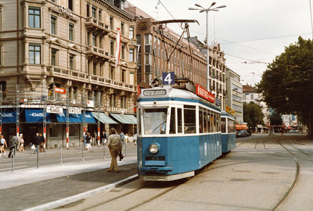 Zurich Trams - www.simplonpc.co.uk - Photo: ©1985 Ian Boyle