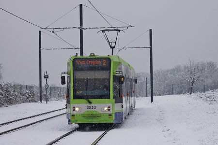 Croydon Tramlink in the Snow - Photo: © Ian Boyle, 6th January 2010