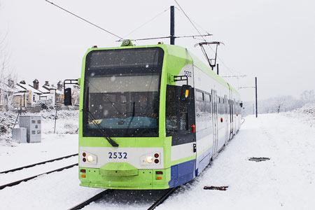 Croydon Tramlink in the Snow - Photo: © Ian Boyle, 6th January 2010