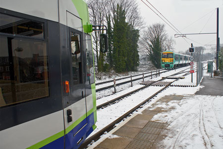 Croydon Tramlink in the Snow - Photo: © Ian Boyle, 6th January 2010