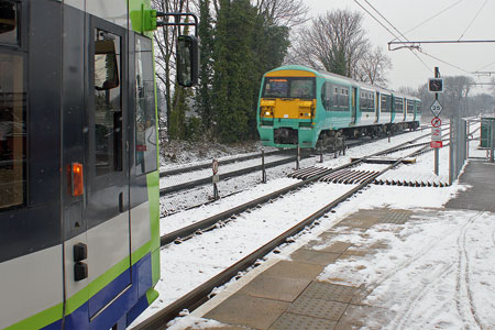 Croydon Tramlink in the Snow - Photo: © Ian Boyle, 6th January 2010