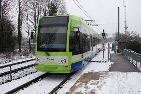 Croydon Tramlink in the Snow - Photo: © Ian Boyle, 6th January 2010