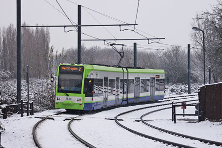 Croydon Tramlink in the Snow - Photo: © Ian Boyle, 6th January 2010