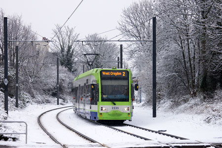 Croydon Tramlink in the Snow - Photo: © Ian Boyle, 6th January 2010