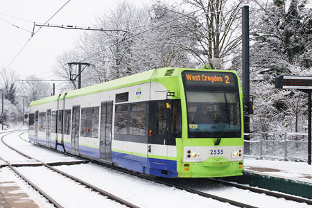 Croydon Tramlink in the Snow - Photo: © Ian Boyle, 6th January 2010