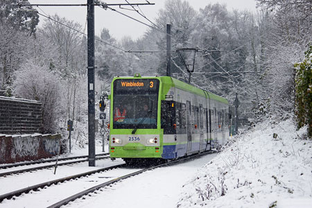 Croydon Tramlink in the Snow - Photo: © Ian Boyle, 6th January 2010