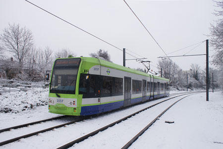 Croydon Tramlink in the Snow - Photo: © Ian Boyle, 6th January 2010