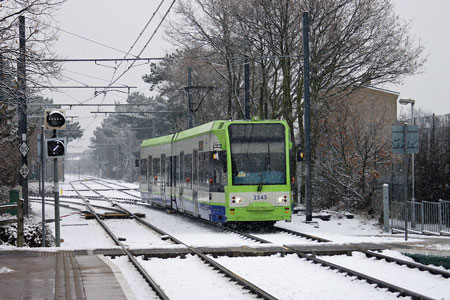 Croydon Tramlink in the Snow - Photo: © Ian Boyle, 6th January 2010