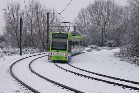 Croydon Tramlink in the Snow - Photo: © Ian Boyle, 6th January 2010