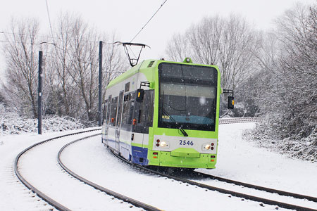 Croydon Tramlink in the Snow - Photo: © Ian Boyle, 6th January 2010