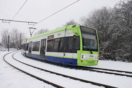 Croydon Tramlink in the Snow - Photo: © Ian Boyle, 6th January 2010