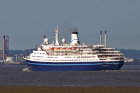 MARCO POLO leaving Tilbury on a Norwegian cruise