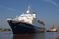 MARCO POLO leaving Tilbury on a Norwegian cruise